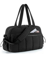 Women's Lightweight Weekender Duffel Bag – Water-Resistant Travel & Gym Carry-On with Wet Pocket (24L+)