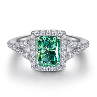 1ct Teal Moissanite Ring - SnaggIt