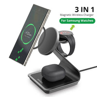 3 in 1 Wireless Charger Station for Samsung Phone, Watch & Earbuds by Snagg A Charging Station