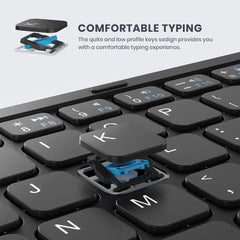 Foldable Portable Bluetooth Keyboard with Touchpad for Windows/iOS/Android by Snagg A Wireless Keyboard