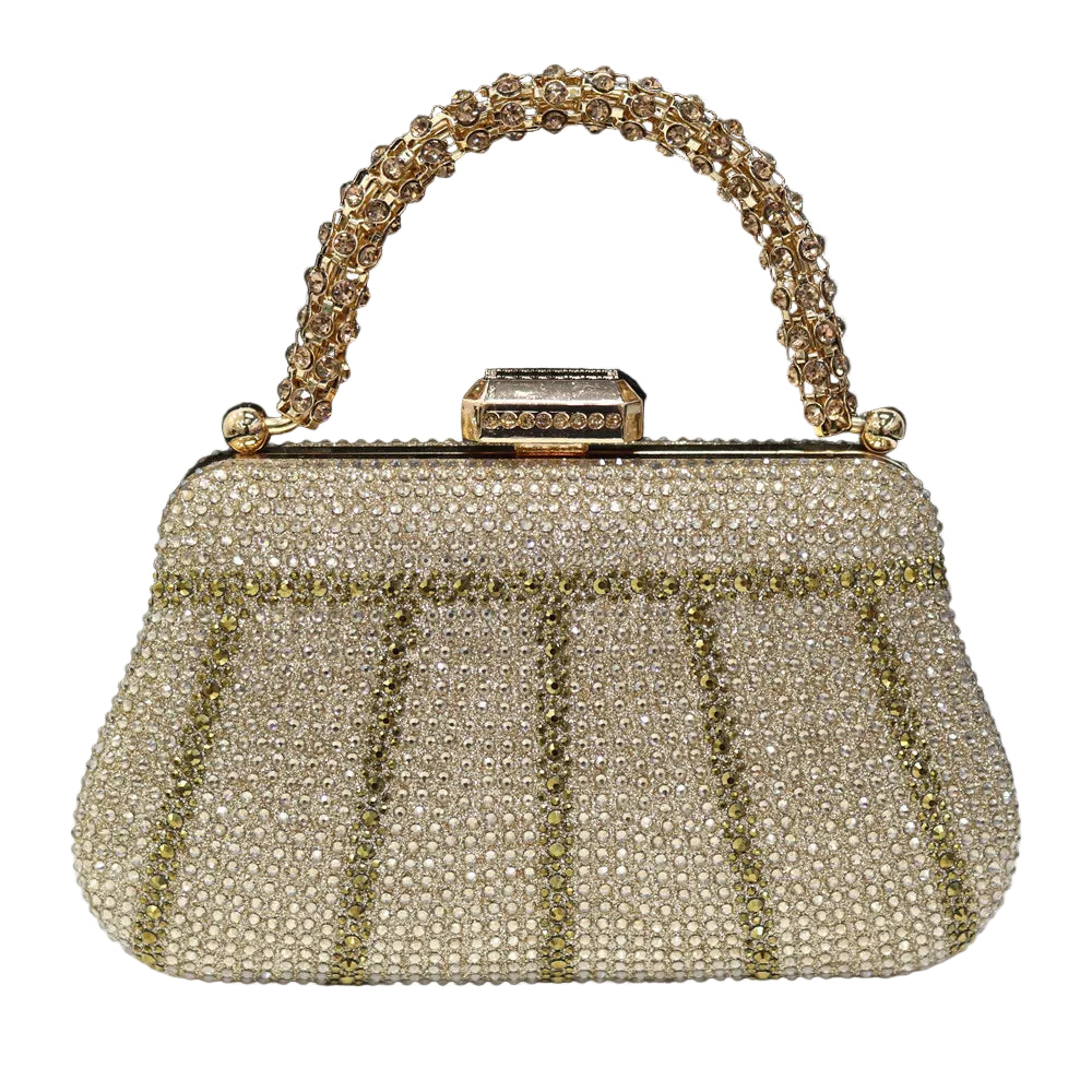 Exquisite Rhinestone Handle Evening Bag by Snagg It Purses