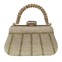 Exquisite Rhinestone Handle Evening Bag by Snagg It Purses