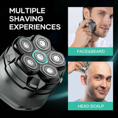 6D Magnetic Floating Head Shaver – Professional IPX6 Waterproof Bald Head & Beard Shaving System