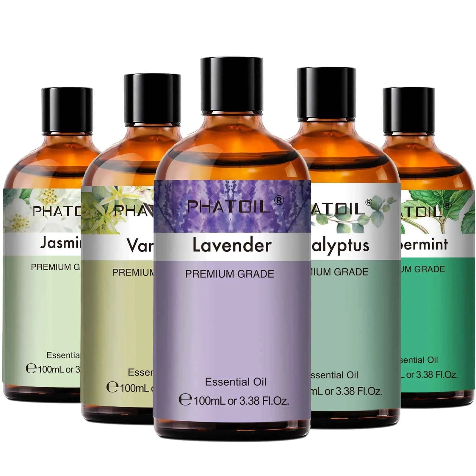 100ml Pure Eucalyptus Essential Oil Blend – Lavender, Vanilla, Jasmine, Lemon & Bergamot | Aromatherapy, Skin Care & Candle Making