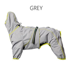 Waterproof Dog Rain Jacket for Large Dogs – Breathable Snow-Proof Windproof Outdoor Coat with Legs