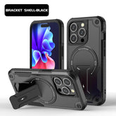 Kickstand Magnetic Shockproof With Strap Case - For iPhone 17 Series - Phone Cases & Covers
