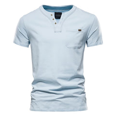 Cotton-Lycra V-Neck Tee | High-Elasticity Summer Essential