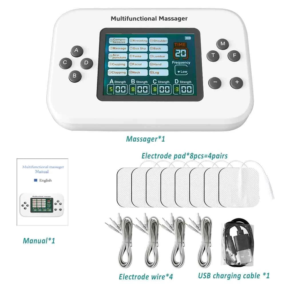 4 Channel TENS & EMS Physiotherapy Machine – 30 Level Muscle Stimulator