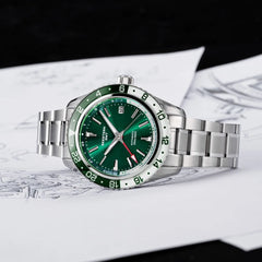 Automatic GMT Diver Watch – NH34 Movement | Sapphire Crystal | 20BAR Water Resistant | Dual Time Travel Edition - Men’s