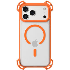 Shockproof Bumper Clear Case - For Magsafe iPhone 16 Series - Orange / Pro Max - Phone Cases & Covers