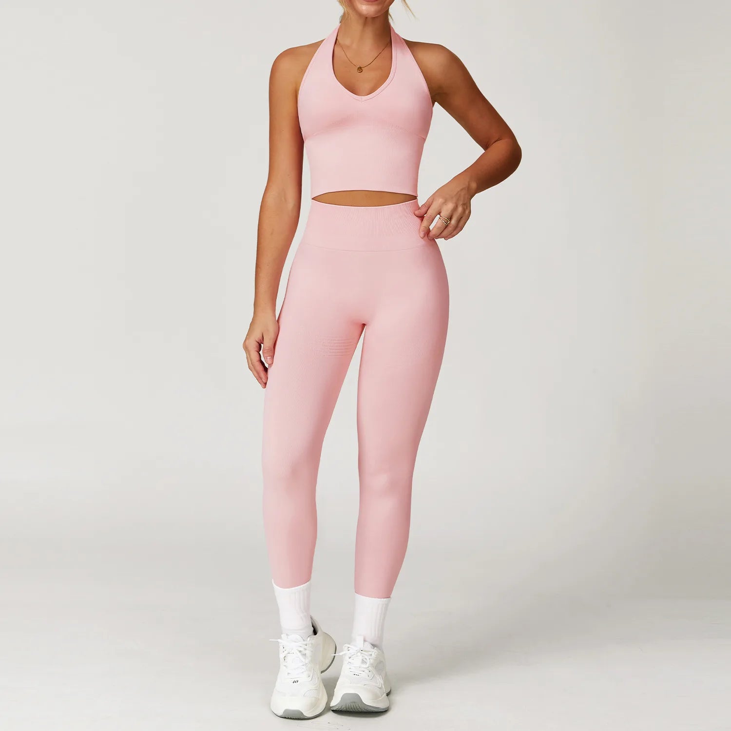 Women's 2/3/4-Piece Seamless Yoga Set | Long Sleeve Tracksuit Sports Bra Gym Leggings Activewear