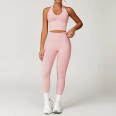 Women's 2/3/4-Piece Seamless Yoga Set | Long Sleeve Tracksuit Sports Bra Gym Leggings Activewear