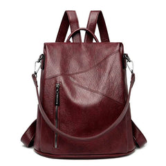 Anti-Theft Vintage Leather Backpack - SnaggIt