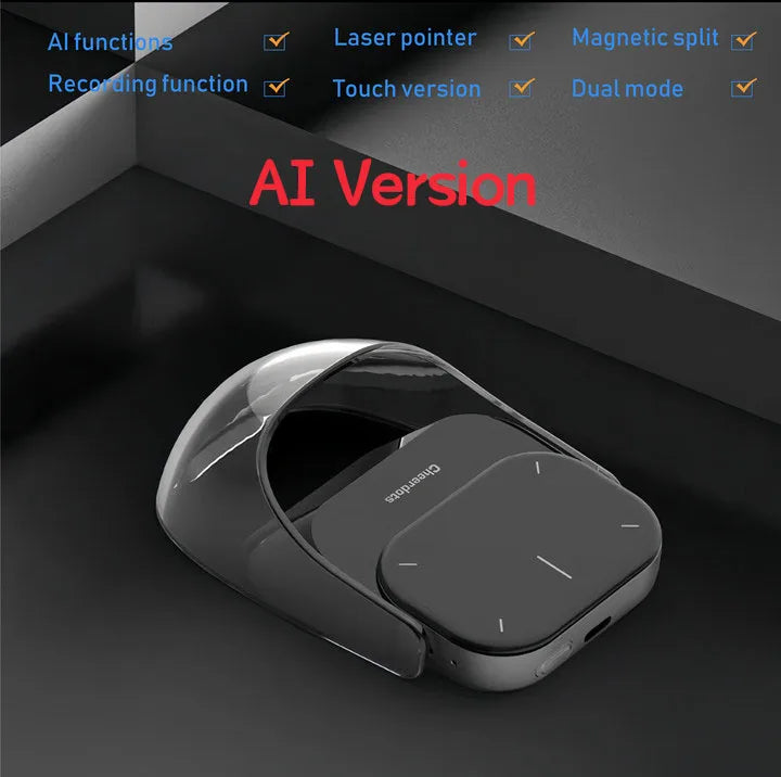 Detachable Wireless Air Mouse with Touchpad Featuring AI Voice Control, Recording & ChatGPT Integration by Snagg An Air Mouse