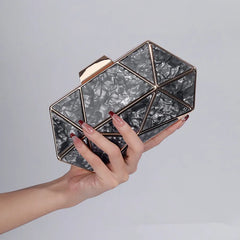 Luxury Acrylic Rhombus Evening Clutch by Snagg It Purses