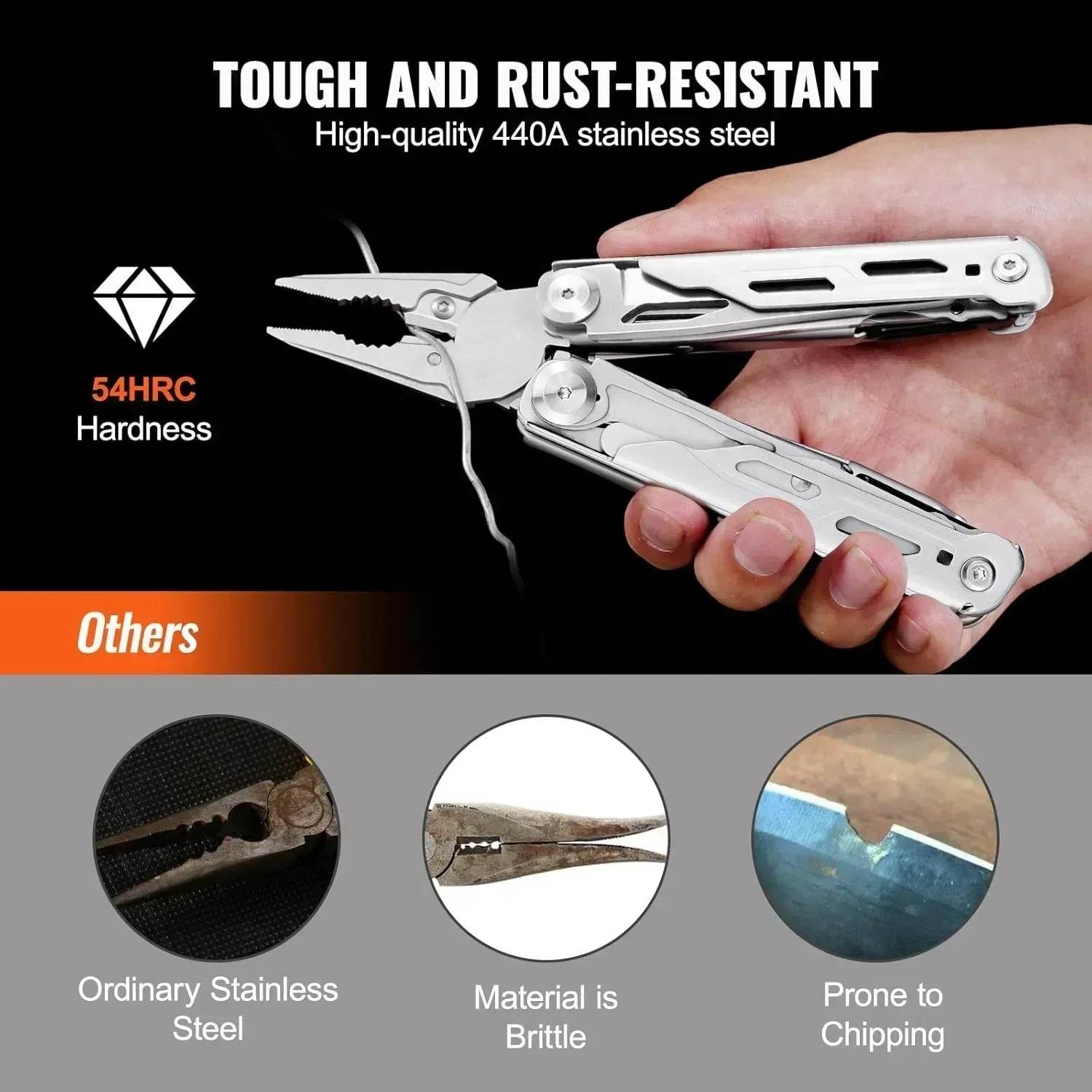 28-in-1 Stainless Steel Camping Multitool - SnaggIt