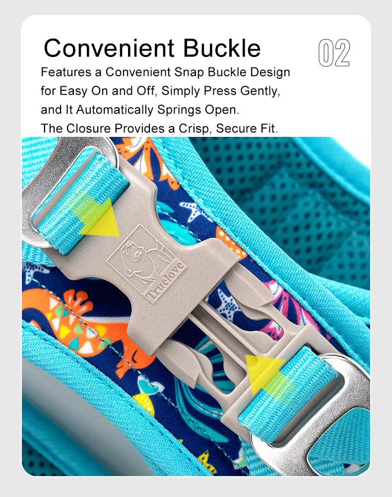 Floral Print Air-Mesh Harness for Dogs & Cats by Snagg A Harness