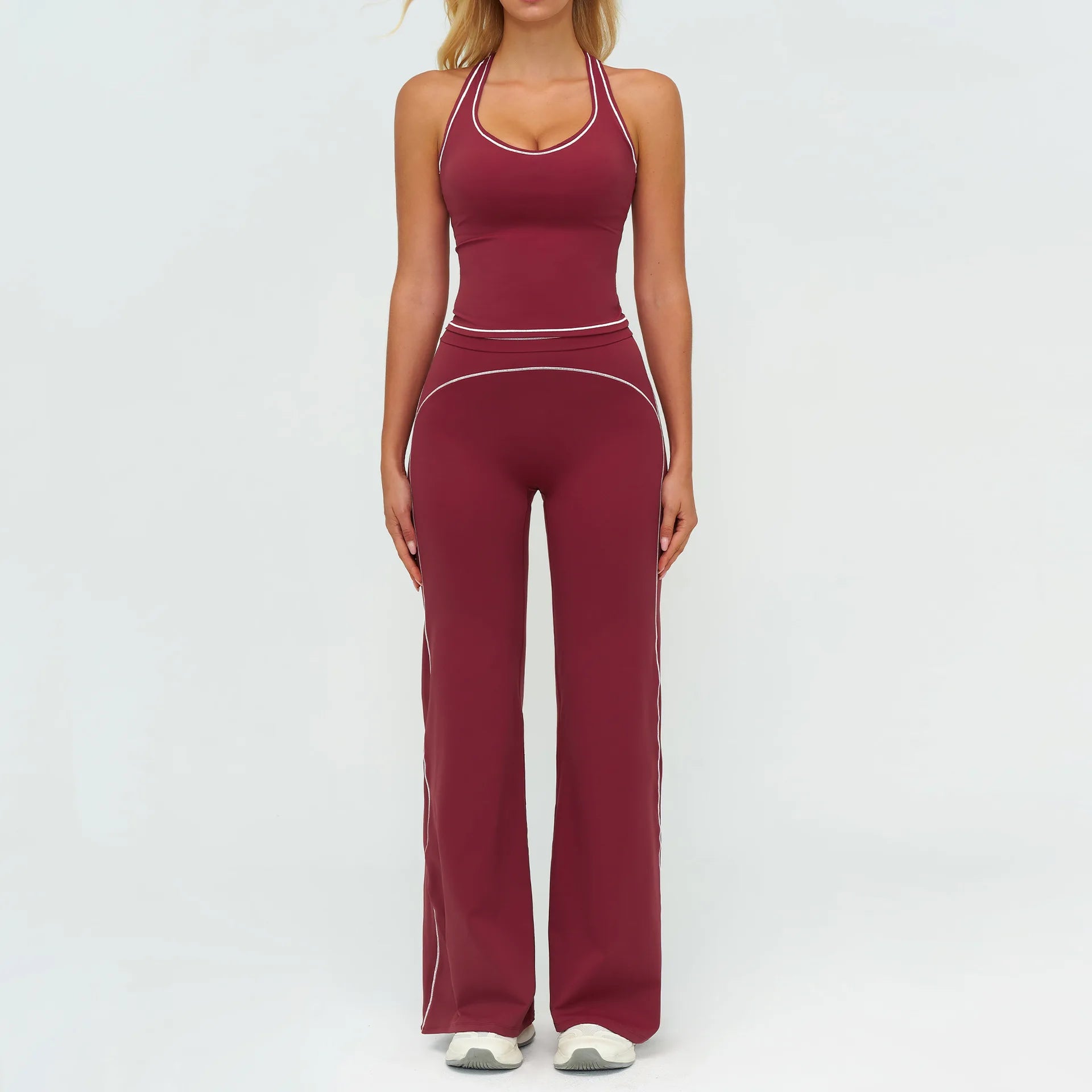 Women's 2-Piece Fitness Suit | Sports Bra & High Waist Leggings Yoga Gym Tracksuit Activewear