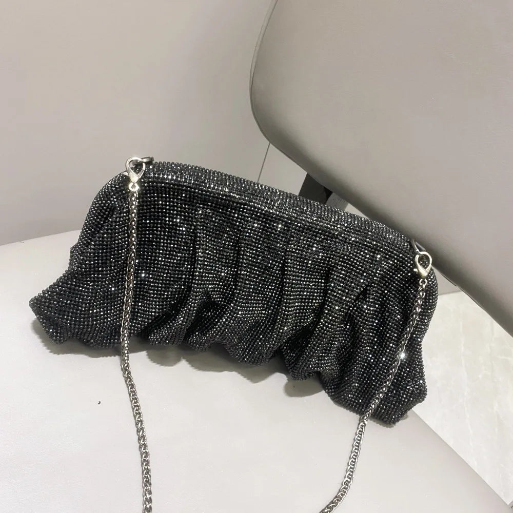 Elegant Rhinestone Crystal Evening Clutch by Snagg It Purses