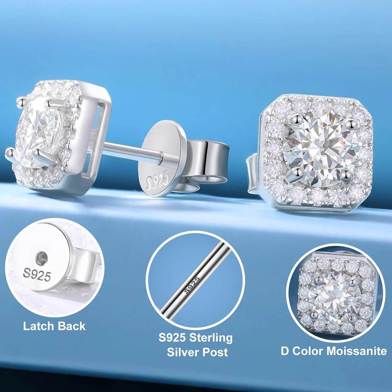 0.5–2CT Moissanite Fang Stud Earrings - SnaggIt
