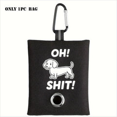 Funny "OH SH*T" Pet Waste Bag Holder | Durable Oxford Fabric Leash Dispenser