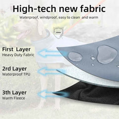Soft-Shell Waterproof Dog Jacket for Large Dogs – Fleece-Lined Flexible Chest Safety Reflective Outdoor Coat