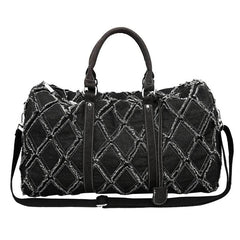 Denim Ripped-Style Duffle Bag - SnaggIt