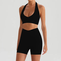 Women's Sports Bra & Flared Trousers Yoga Set | Gym Fitness Tracksuit Workout Sportswear Athletic