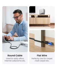 Cat8 Ethernet Cable – 40Gbps 2000MHz Braided LAN Cord for PC, Laptop & PS5 by Snagg A Network Cable