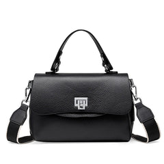 Genuine Leather Envelope Top-Handle Bag – Simple Luxury Women's Shoulder & Small Crossbody Handbag