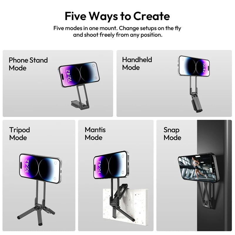 MagLock Foldable Tripod Phone Holder Stand by Snagg A Tripod