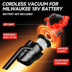 5 in 1 Handheld Electric Vacuum - 400W High Power Cordless Multi Surface Cleaner