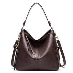 Faux Leather Large Vintage Hobo Tote – European Designer Crossbody & Shoulder Bag for Women