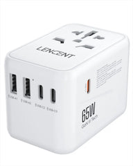 65W/100W GaN International Travel Adapter with 2USB 3 Type C by Snagg A Travel Adapter