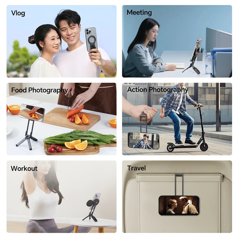 MagLock Foldable Tripod Phone Holder Stand by Snagg A Tripod