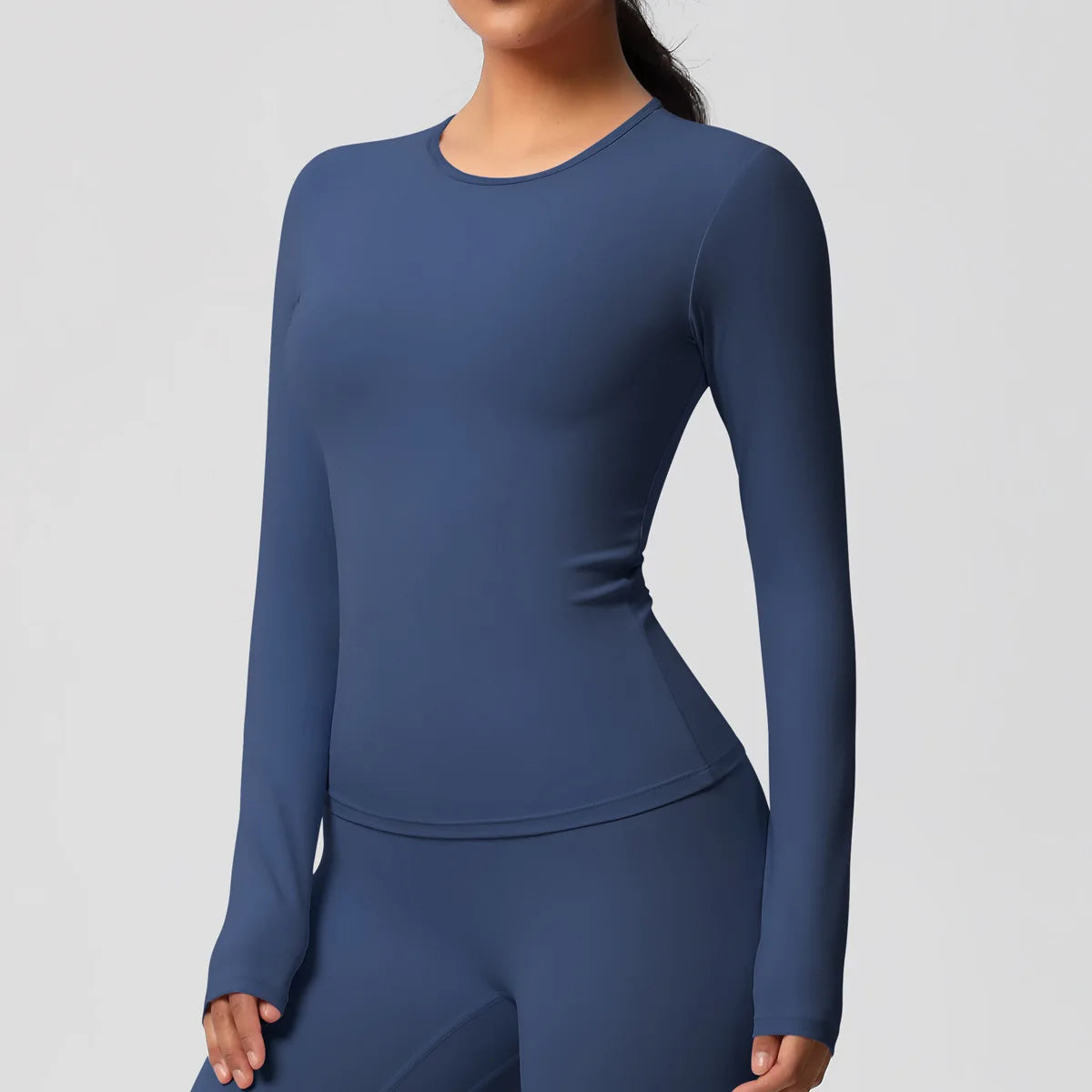 Women's Long Sleeve Yoga Shirt | Push-Up Gym Workout Top Dry-Fit Breathable High Elastic Sports