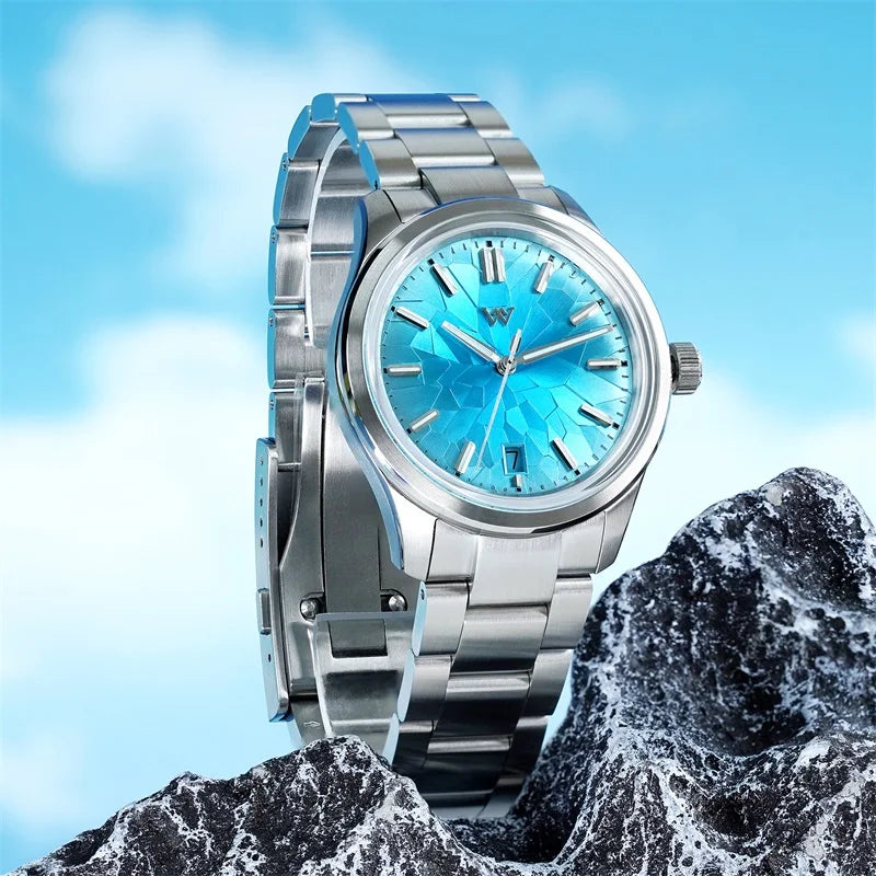 Automatic Mechanical NH35 Men’s Dive Watch – Sapphire Crystal | Glacier Collection | 100M Water Resistant - Blue