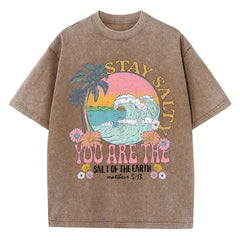 Stay Salty Print Womans Streetwear T-Shirt