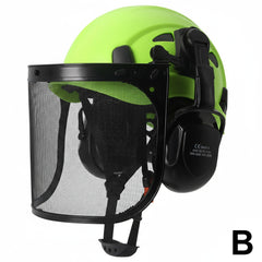 Forestry Safety Helmet With Earmuffs Face Shield by Snagg A Safety Helmet