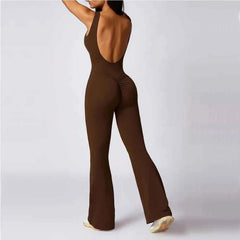 Women's Sports Jumpsuit | Push-Up Yoga Fitness Romper Stretch Bodysuit Gym Training Activewear