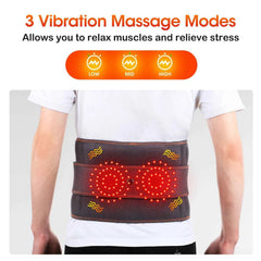 Cordless Waist Belt Massager – Heated Vibration Lumbar Support & Back Relief Brace