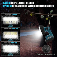 LED work light for Makita 18V batteries – image 6