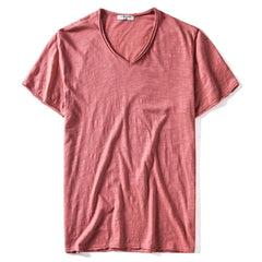 Combed Cotton V-Neck Tee | Essential Summer Fitness & Daily Top