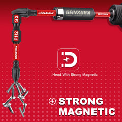 2" Impact Magnetic #2 Phillips Screwdriver Bit Set – S2 Alloy Steel
