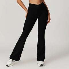 Women's Flared Yoga Pants | High Waist Bell-Bottom Lifting Dance Tights Gym Breathable Leggings