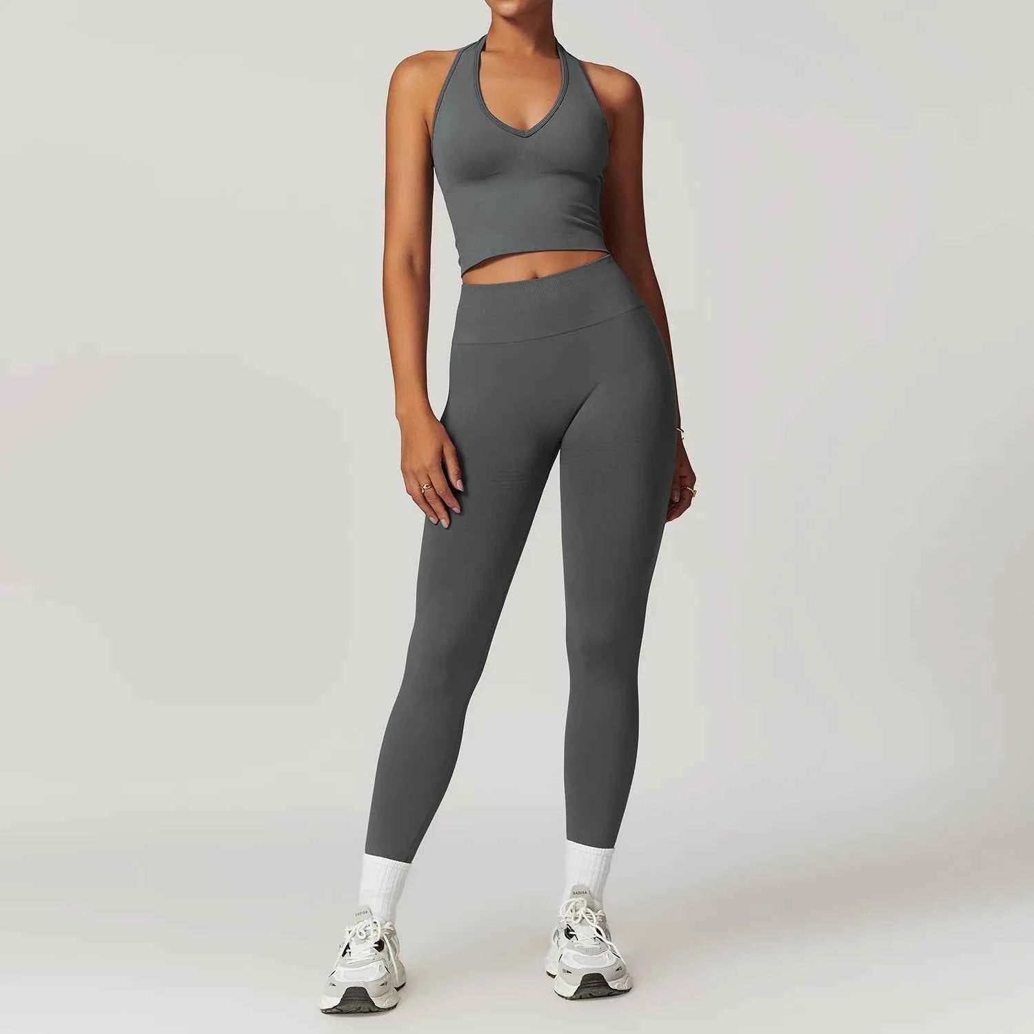 Women's 2/3/4-Piece Seamless Yoga Set | Long Sleeve Tracksuit Sports Bra Gym Leggings Activewear