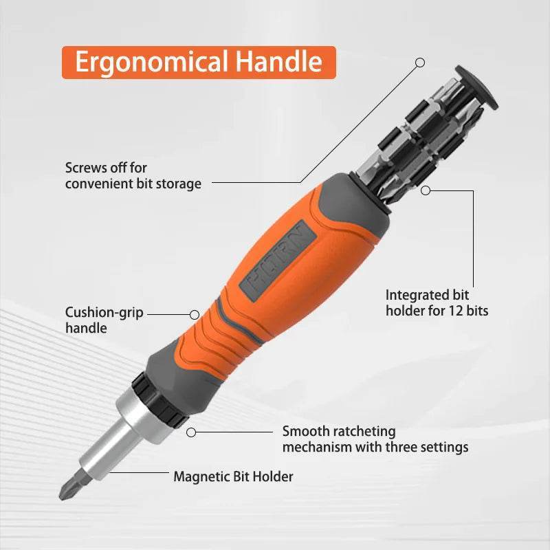 10-in-1 Hippo Mini Ratchet Screwdriver Set - SnaggIt