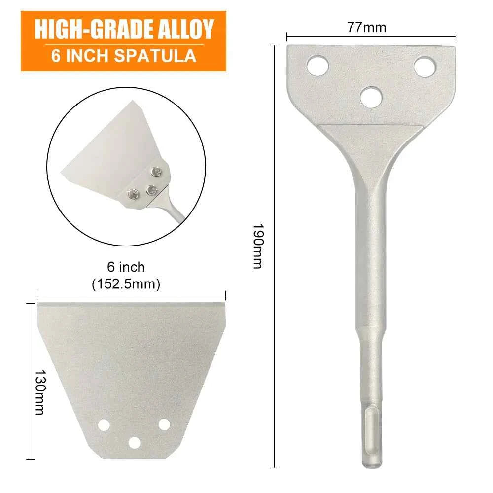 SDS Plus Heavy Duty Floor Scraper | Replaceable Scaling Chisel for Tile, Adhesive & Concrete Removal