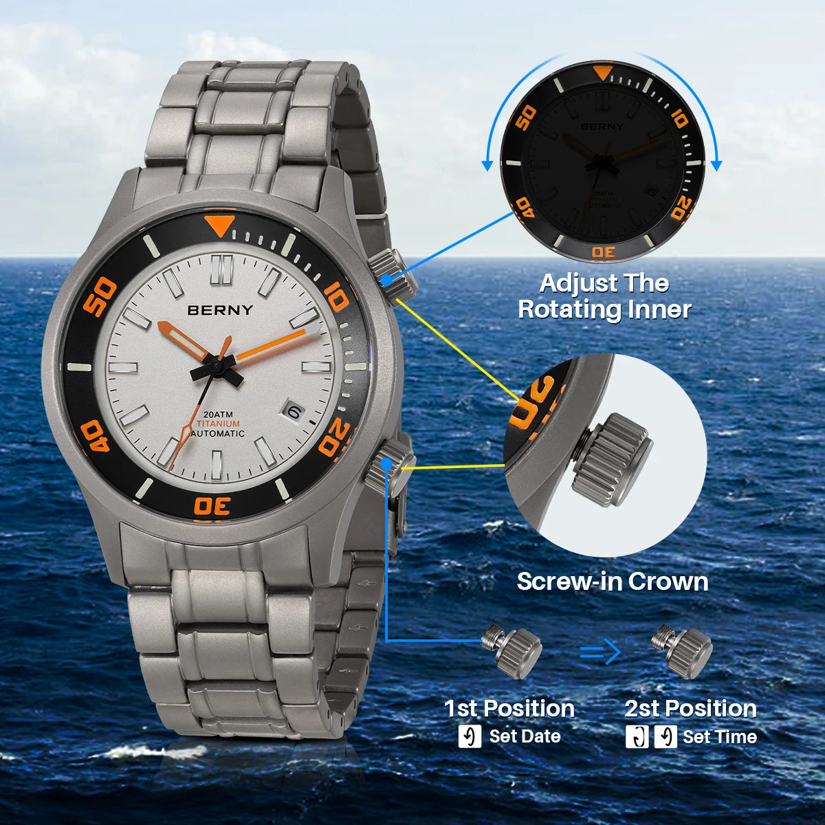 Full Titanium Diver Watch by Snagg A Watch