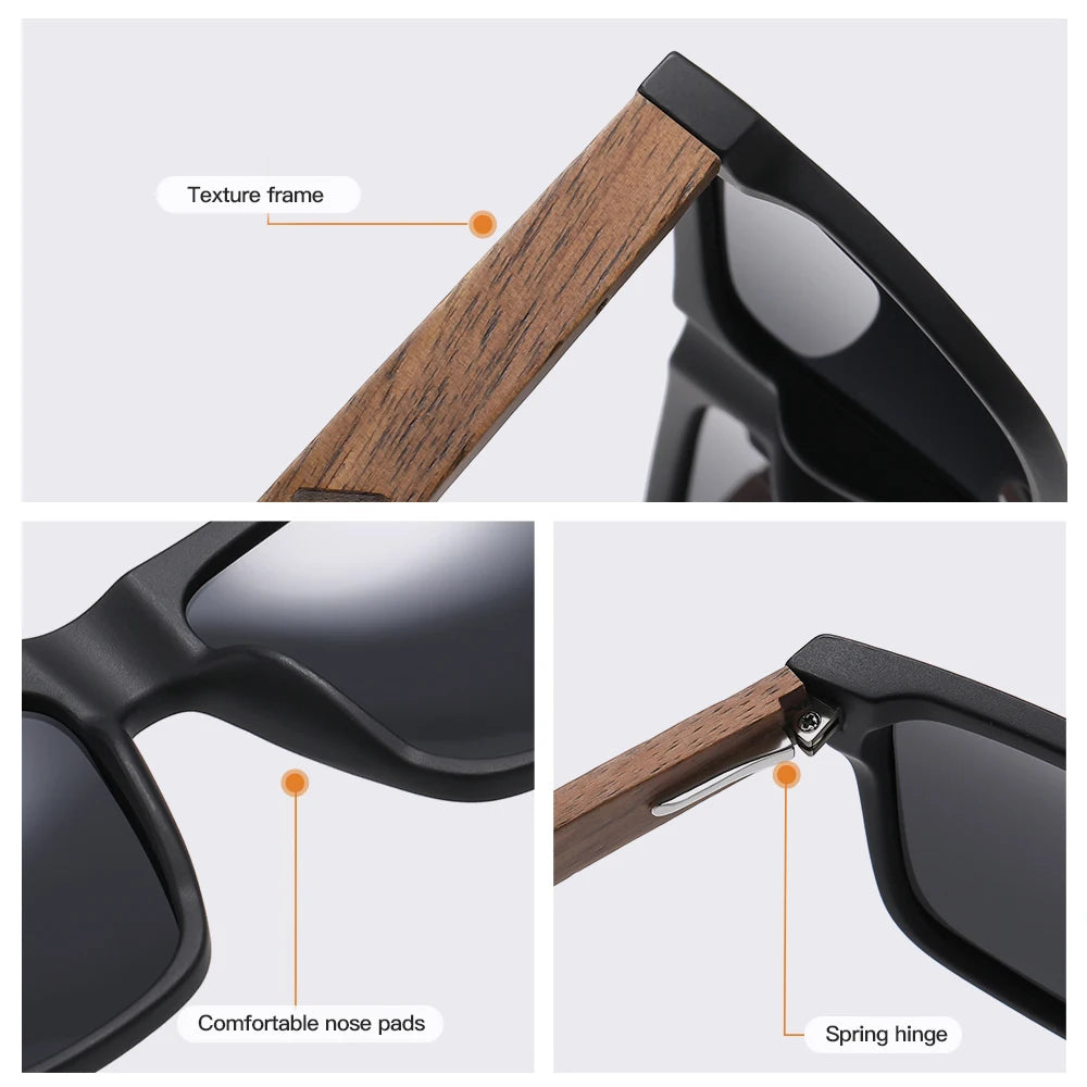 Wooden Polarized Sunglasses by Snagg It Sunglasses